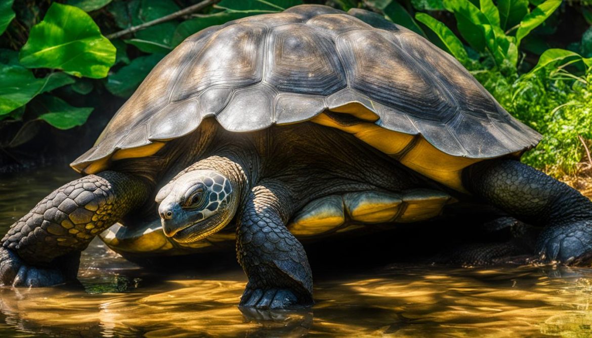 La tortue géante des Galápagos